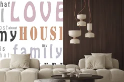 Naklejka: I love my family house cytat