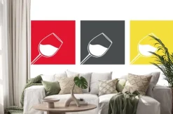 Naklejka: Icono plano copa de vino # 3