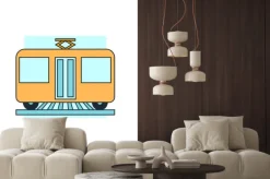 Naklejka: Ikona widok z przodu tramwaju