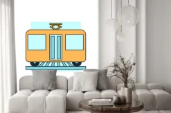 Naklejka: Ikona widok z przodu tramwaju