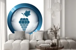 Naklejka: Ikona winogron