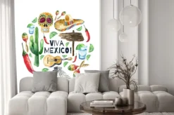 Naklejka: Ikony akwarela meksyk.