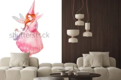 Naklejka: Ilustracja akwarela wróżki. ręcznie malowane postać z bajki na