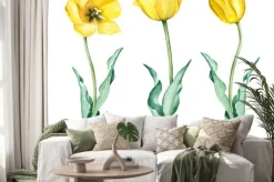 Naklejka: Ilustracja akwarela tulipanów