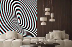 Naklejka: Ilustracja anaglyph opt art