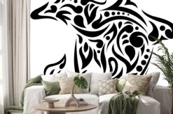 Naklejka: Ilustracja delfinów sztuki tatuażu