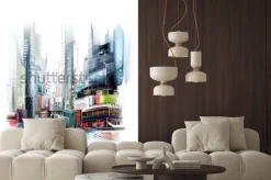 Naklejka: Ilustracja europejskiej ulicy miasta