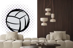 Naklejka: Ilustracja komiks siatkówka