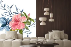 Naklejka: Ilustracja piękny kwiat na białym tle