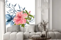 Naklejka: Ilustracja piękny kwiat na białym tle