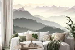 Naklejka: Ilustracja poziome zmierzchu w forest hills.