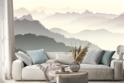 Naklejka: Ilustracja poziome zmierzchu w forest hills.