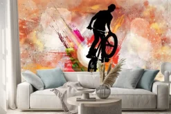 Naklejka: Ilustracja rowerowa bluza