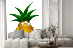 Naklejka: Ilustracja: the fantastic potwór las ananasa wyizolowanych na