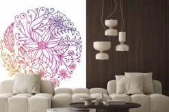 Naklejka: Ilustracja wektora abstrakcyjna ozdobnych kole