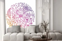 Naklejka: Ilustracja wektora abstrakcyjna ozdobnych kole