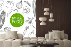 Naklejka: Ilustracja wektora ręcznie rysowane warzywami