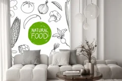 Naklejka: Ilustracja wektora ręcznie rysowane warzywami