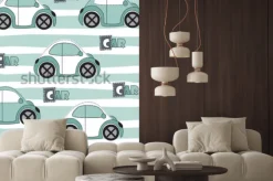 Naklejka: Ilustracja wektorowa wzór samochodu