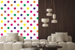 Naklejka: Ilustracja z płytki kropki na białym tle