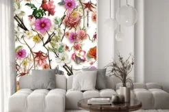 Naklejka: Ilustracja z realistycznych kwiatów