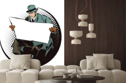 Naklejka: Ilustracji stock. ludzie w stylu retro sztuki pop i rocznika