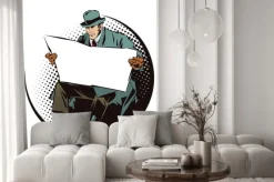 Naklejka: Ilustracji stock. ludzie w stylu retro sztuki pop i rocznika