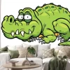 Naklejka: Ilustracji wektorowych cartoon krokodyla
