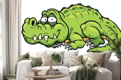 Naklejka: Ilustracji wektorowych cartoon krokodyla