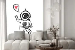 Naklejka: Ilustracji wektorowych z doodle astronauty