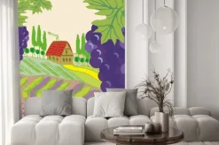 Naklejka: Ilustracji wektorowych z winnicy