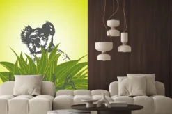 Naklejka: Ilustracji wektorowych misia koala w liściach eukaliptusa. koala.