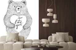 Naklejka: Ilustracji wektorowych z adorable cute misia