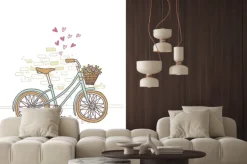 Naklejka: Ilustracji wektorowych ładne ręcznie rysowane rowerze. zdrowy