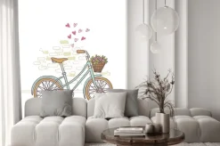 Naklejka: Ilustracji wektorowych ładne ręcznie rysowane rowerze. zdrowy