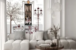 Naklejka: Ilustrowany widok na kawiarenkę