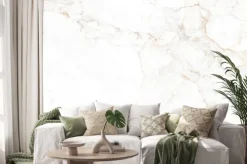 Naklejka: Imitacja białego marmuru z różowymi żyłkami