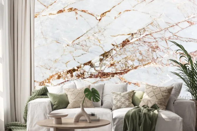 Naklejka: Imitacja marmuru z efektami pęknięcia