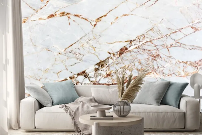 Naklejka: Imitacja marmuru z efektami pęknięcia
