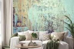 Naklejka: Imitacja postarzanej ściany z przetarciami styl grunge