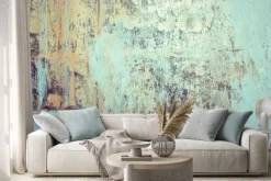 Naklejka: Imitacja postarzanej ściany z przetarciami styl grunge