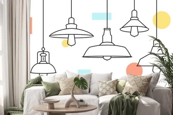 Naklejka: Industrial loft metal pendant light hanging lamp edison bulb