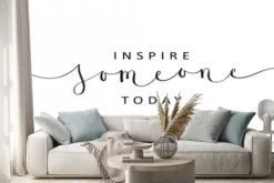 Naklejka: Inspire someone today brush calligraphy banner