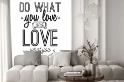 Naklejka: Inspirująca romantyczna cytat. typograficzny plakat lub karty