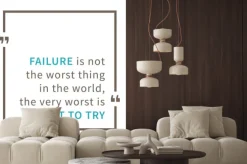 Naklejka: Inspirujące powiedzenie. motywacyjny cytat. ilustracji wektorowych