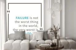 Naklejka: Inspirujące powiedzenie. motywacyjny cytat. ilustracji wektorowych