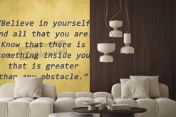 Naklejka: Inspirujący cytat słowo christian d larson na starym papierze