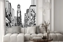 Naklejka: Interpretacja times square w nowym jorku