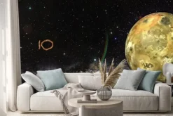 Naklejka: Io w przestrzeni kosmicznej.