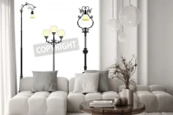 Naklejka: Italian forged iron elegant street lamps